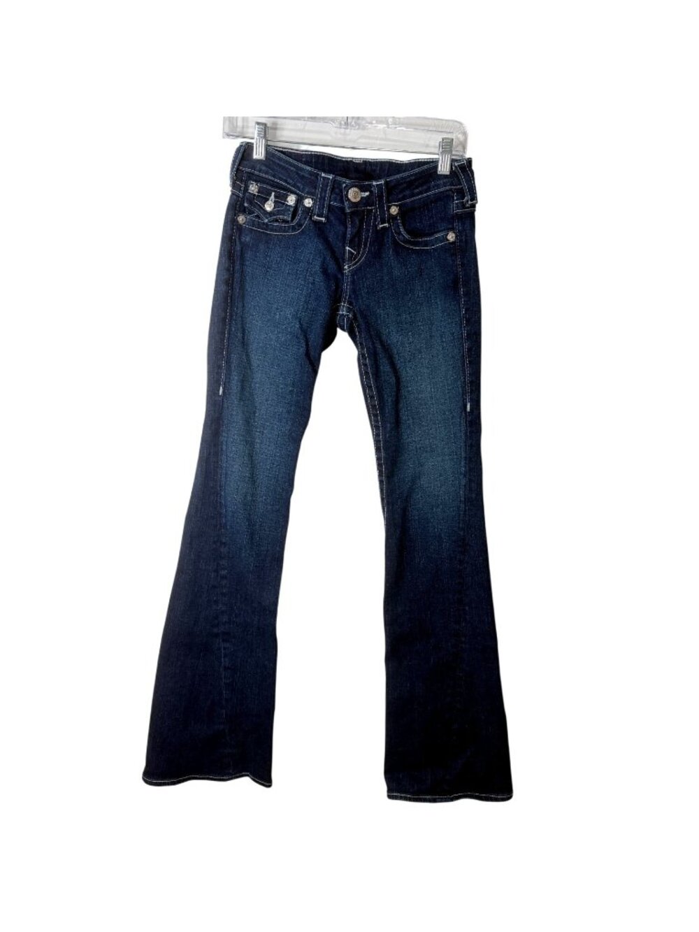 True Religion Womens Size 26 Joey Jeans Dark Wash Blue Bootcut USA - Picture 2 of 9